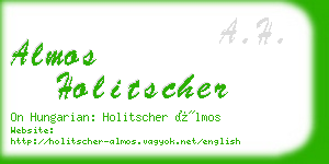 almos holitscher business card
